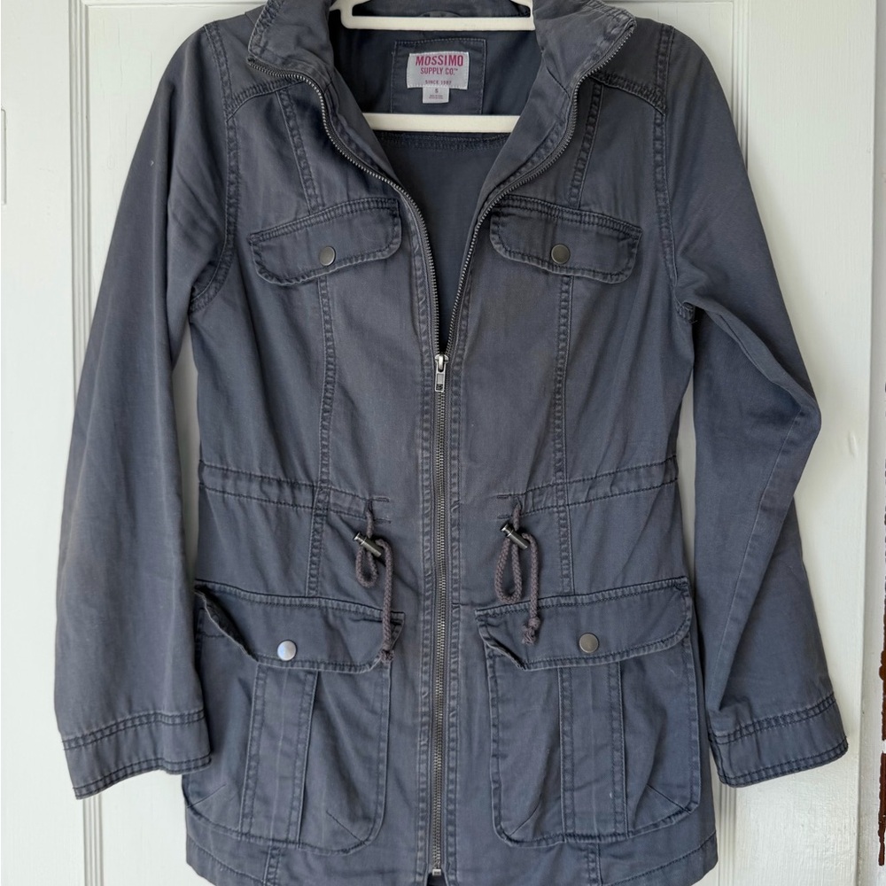 Mossimo Supply Co. Women's Charcoal Utility Hooded Jacket